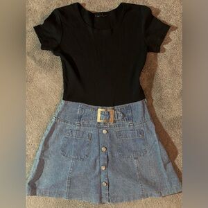 Vintage 90’s Mini jean DRESS by California Concepts Size 7